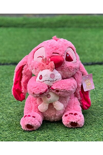 OEM Jucărie de Pluș Tip Stitch Roz, 35 cm, Moale și Pufoasă, cu Accesoriu Plu...