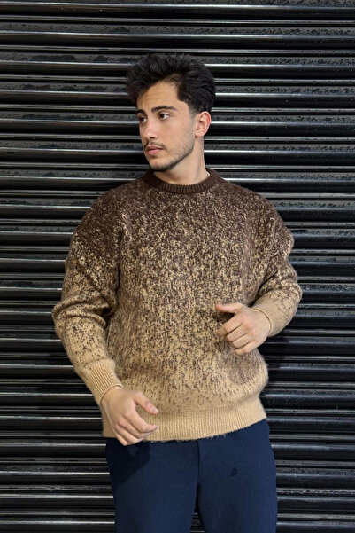 sunfyre Men's Crew Neck Patterned Premium Oversized Sweater.Sun248
