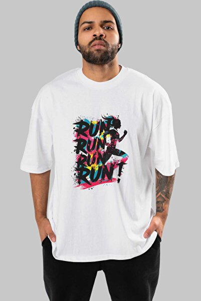 Ankhises GYM, Αθλητισμός, Fitness 66 μπλουζάκι με στάμπα μπροστά Λευκό Oversi...