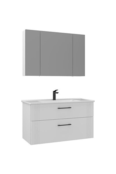 ORKA Banyo Dolabı Takım Bari 100 cm Beyaz