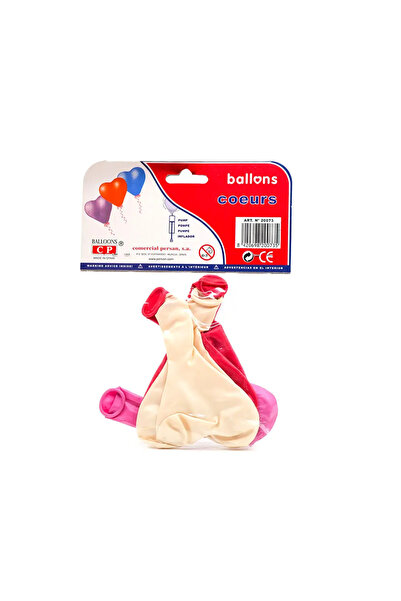 D-Toys Baloane inimă Roșu, roz și albBaloane inimă Roșu, roz și alb