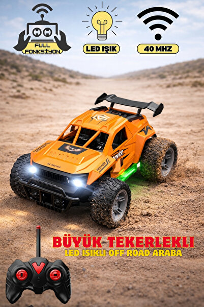 YILDIRIM OYUNCAK Uzaktan Kumandalı Şarjlı LED Işıklı Dev Tekerli Rc Off Road ...