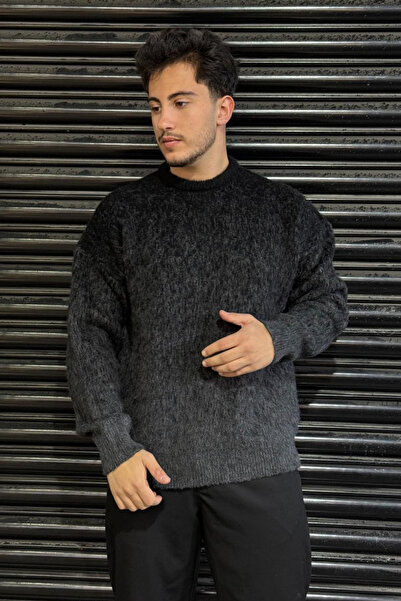 sunfyre Men's Crew Neck Patterned Premium Oversized Sweater.Sun248