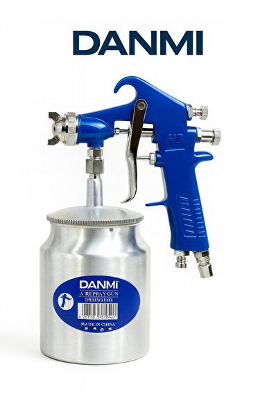 DANMI مسدس رش هوائي - موديل 800575 - كوب طلاء معدني سعة 500 مل يُغذى من الأسف...
