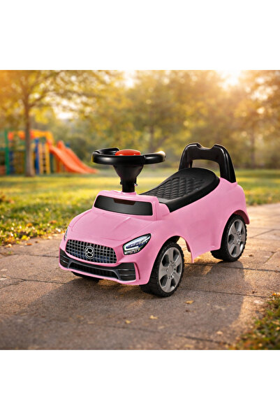 PROCART Mașinuță pentru copii, scaun ergonomic cu spătar, volan, 66x29x36 cm,...