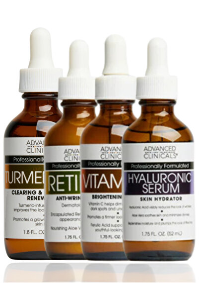 Advanced Clinicals Skincare Bundle – Turmeric Oil, Retinol, Vitamin C & Hyalu...