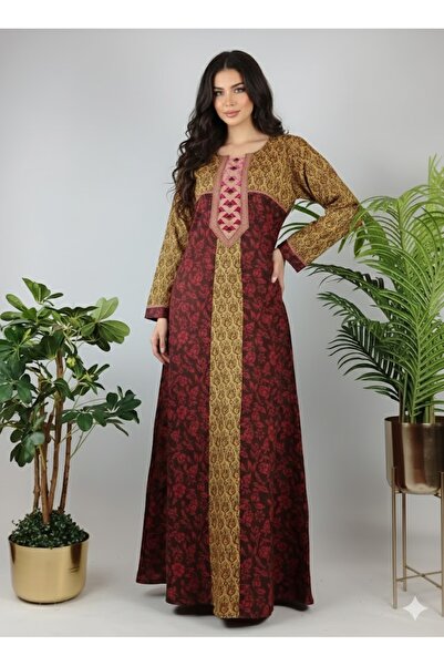 ASIAN جلابية أريج نسائية بتصميم تراثي فاخر – تطريز أنيق ونقوش ذهبية لإطلالة ر...