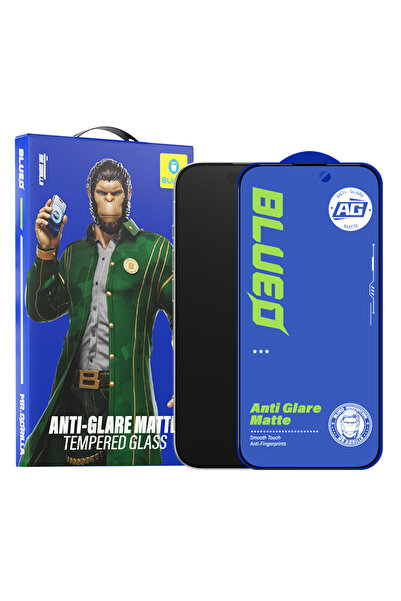 BLUEO Folie mata iPhone 15 Plus Anti-Glare Matte Glass, negru