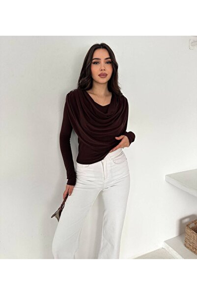 Noa&Noa Bluză Degaje cu detaliu pliat pe umăr