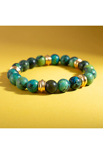 B Design jewelry Tinkerbell Azurite Stone Bracelet (Gold)