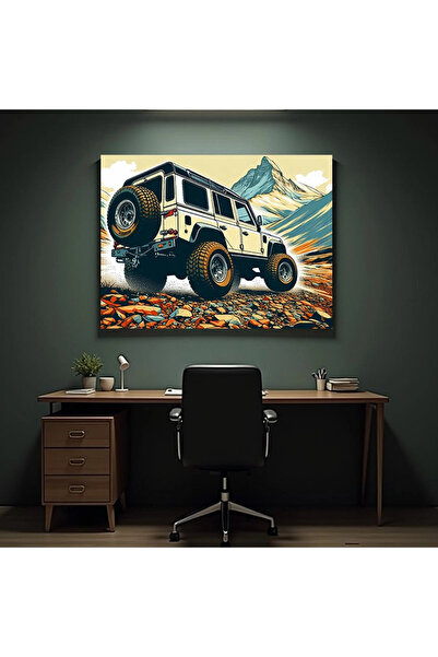 Printees Tablou - Off-road Land Rover Defender - Canvas pe șasiu
