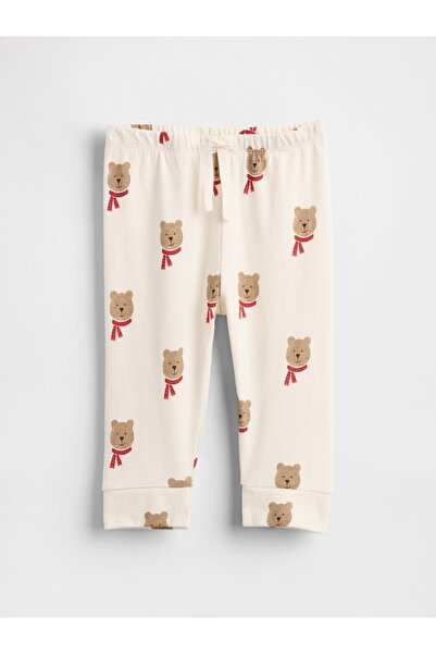 GAP Bebek Beyaz First Favorites Organik Pamuk Pull-On Eşofman Altı