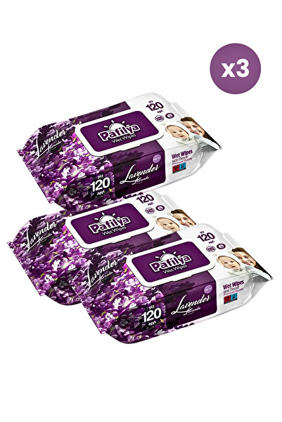 Pafilya Wet wipes for sensitive skin with lavender scent and alcohol-free 120...