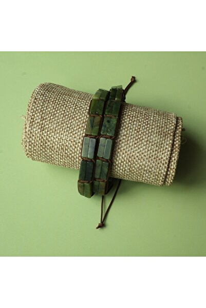 B Design jewelry Hercules Jade Stone Braided Bracelet