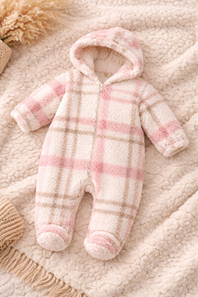 emir baby SoftNest Kapüşonlu Bebek Peluş Tulum(iç kısmı peluş yok)