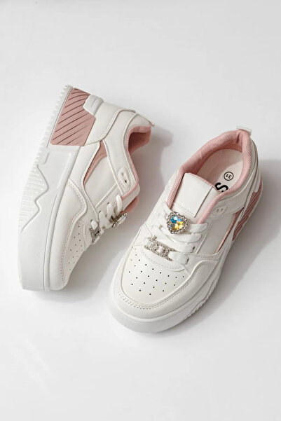 Zaira Adidasi copii roz din piele ecologica Ariana #24015 - 36