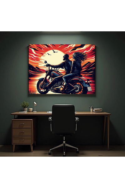Printees Tablou - Călătorie la apus - Canvas pe șasiu