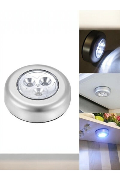 shop Kablosuz Spot Pilli Dokunmatik Led Lamba 3 Ledli Dolap Lambası