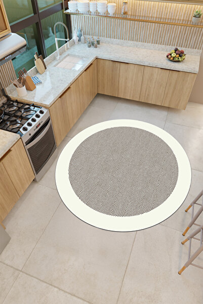 THEMODERNHANE Dijital Baskılı Yıkanabilir Kaymaz Tabanlı Dekoratif Salon Mutf...