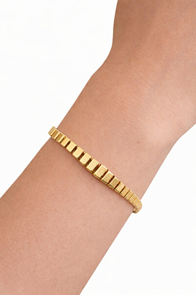 femline سوار نسائي بسلسلة كلاسيكية ذهبية اللون