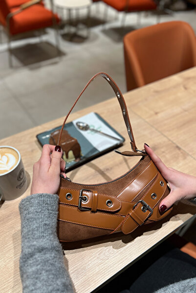 bahwar Bag Suede Belted Baguette Bag – Women's Shoulder Bag