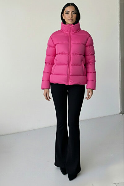 ALFUDO Moda Collection Women's Stand Collar Puffer Coat