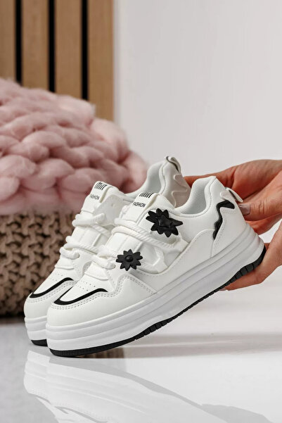 Zaira White children's sneakers made of eco-leather Becca #24050 - 36