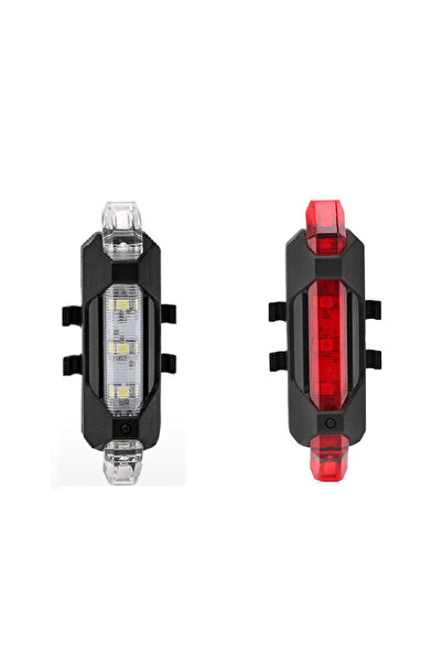 Carsons 5 μπροστινά και πίσω φώτα LED για ποδήλατο/σκούτερ, επαναφορτιζόμενη ...