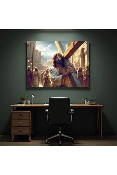 Printees Tablou - Fiul Domnului ducând crucea - Canvas pe șasiu