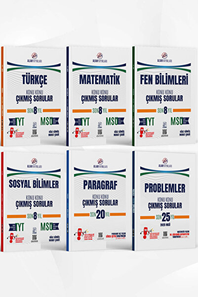 Alan Yayınları Alan TYT MSÜ Türkçe Matematik Fen Sosyal Paragraf Problemler Ç...
