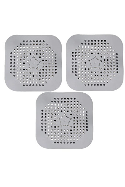 Choice1 رمادي، 3 قطع، فلتر لتجميع الشعر في المصرف، مصفاة مانعة للانسداد، مانع...