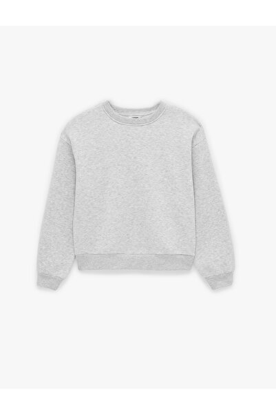 Koton Raised Long Sleeve Crew Neck Sweatshirt