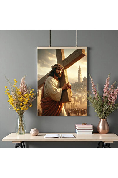 Printees Tablou - Domnul ducând crucea - Canvas pe șasiu