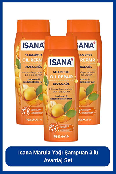 ISANA Marula Yağı Şampuan 3'lü Avantaj Set