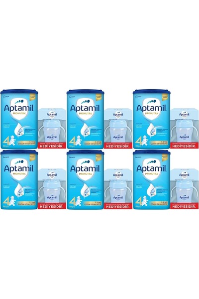Aptamil Nutrıcıa Pronutra 800GR Devam Sütü No:4 (1-2 Yaş) + Suluk Hediye (6 L...