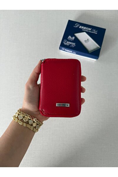 DERKON Moskov Zippered Genuine Leather Wallet