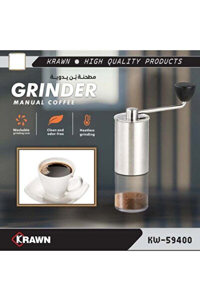 AZOZ MERCHLY KRAWN Manual Coffee Grinder Silver