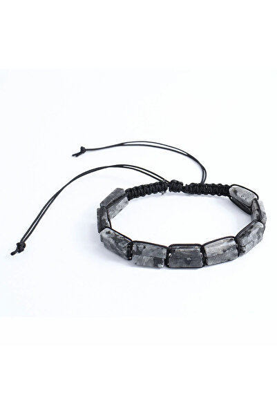 B Design jewelry Hercules Spectrolite Stone Braided Bracelet