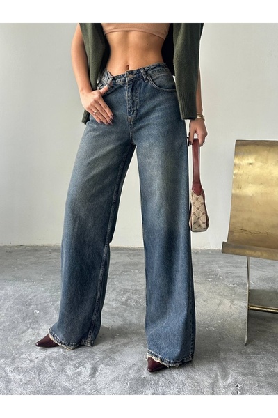 ADAMODA.RO Blugi simpli cu picior larg