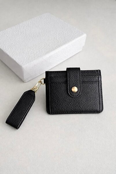Madamra Siyah Kadın 👜 Anahtarlık Detaylı Kadın Cüzdan – Mini ve Şık