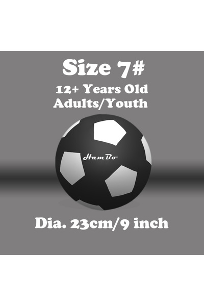 Choice كرة قدم سوداء صامتة مقاس 7، قطر 7/8/9 بوصة، كرة قدم داخلية صامتة من ال...