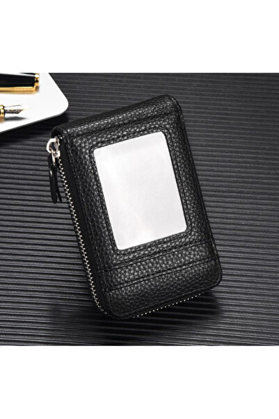 Choice black 1pcs Card Case with Zipper Portable Women's Short Bank Card Hold...