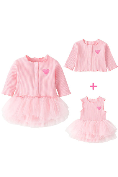 Choice طقم ملابس وردي لدمى الأطفال حديثي الولادة، يتضمن رومبير وبنطال، مناسب ...