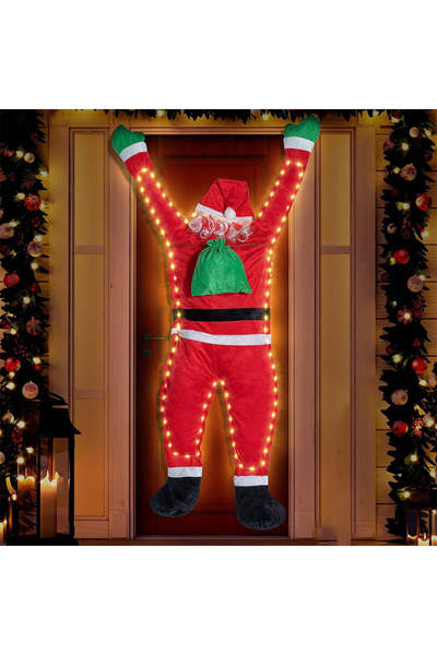 Choice Glowing 170cm 1.7M Shining Santa Claus Wall Climbing Christmas Velvet ...