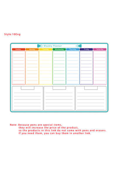 Choice3 Only-10Eng A3 Size Magnetic Weekly &monthly Planner Dry Erase Calenda...
