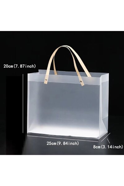 Choice3 كما هو موضح، 25×20×8 سم، 10 قطع من حقائب اليد البلاستيكية الشفافة غير...