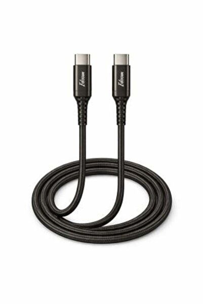 FLATECH Durable 2-meter fabric Type-C charging cable - black