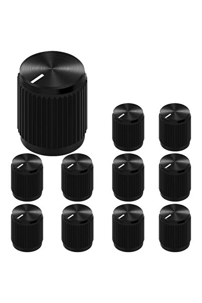 Choice Black DaierTek 10PCS Guitar Effect Pedal Knob Metal Black Potentiomete...