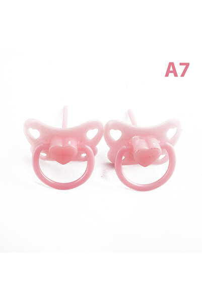 Choice A7 قطعتان/مجموعة لهاية دمية وردية اللون، مستلزمات بيت لعب الدمى، حلمات...