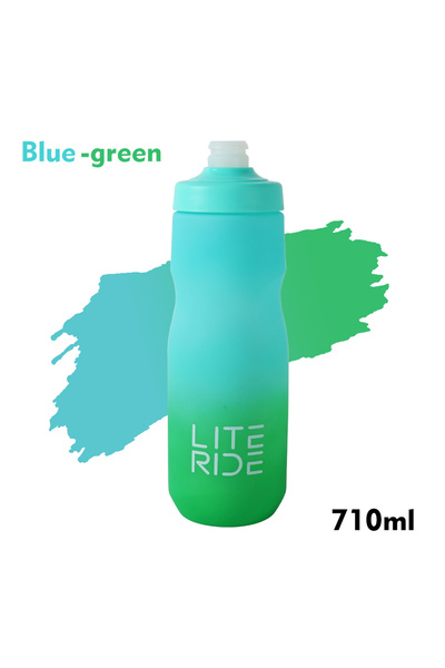 Choice زجاجة ماء للدراجات الهوائية من لايتريد، سعة 710 مل، لون أزرق مخضر، منا...